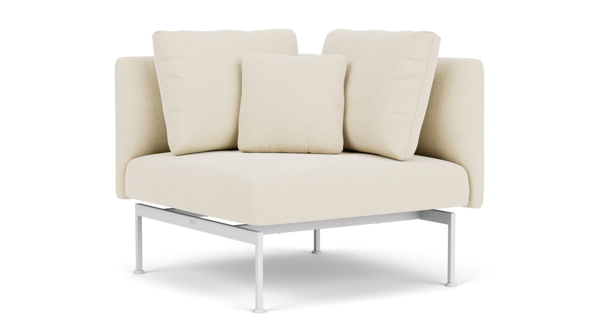 Barlow Tyrie Layout Deep Seating Corner Seat - avec coussins Armature Arctic White Canvas 5453