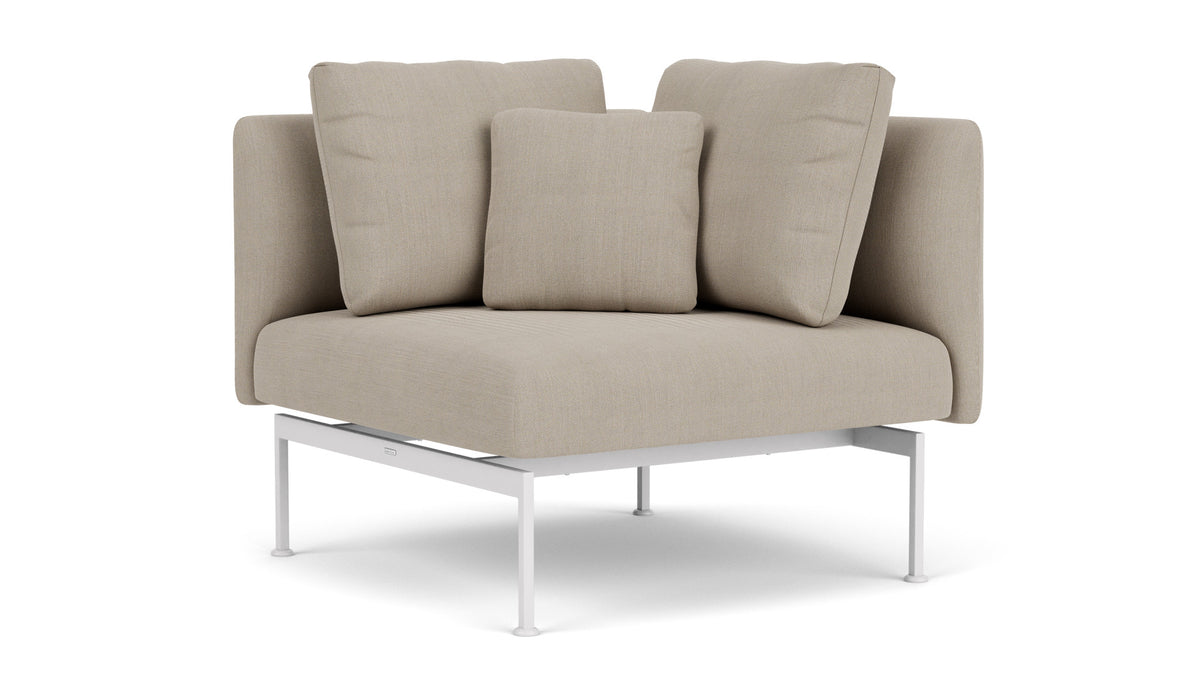 Barlow Tyrie Layout Deep Seating Corner Seat - avec coussins Armature Arctic White Stone 3988