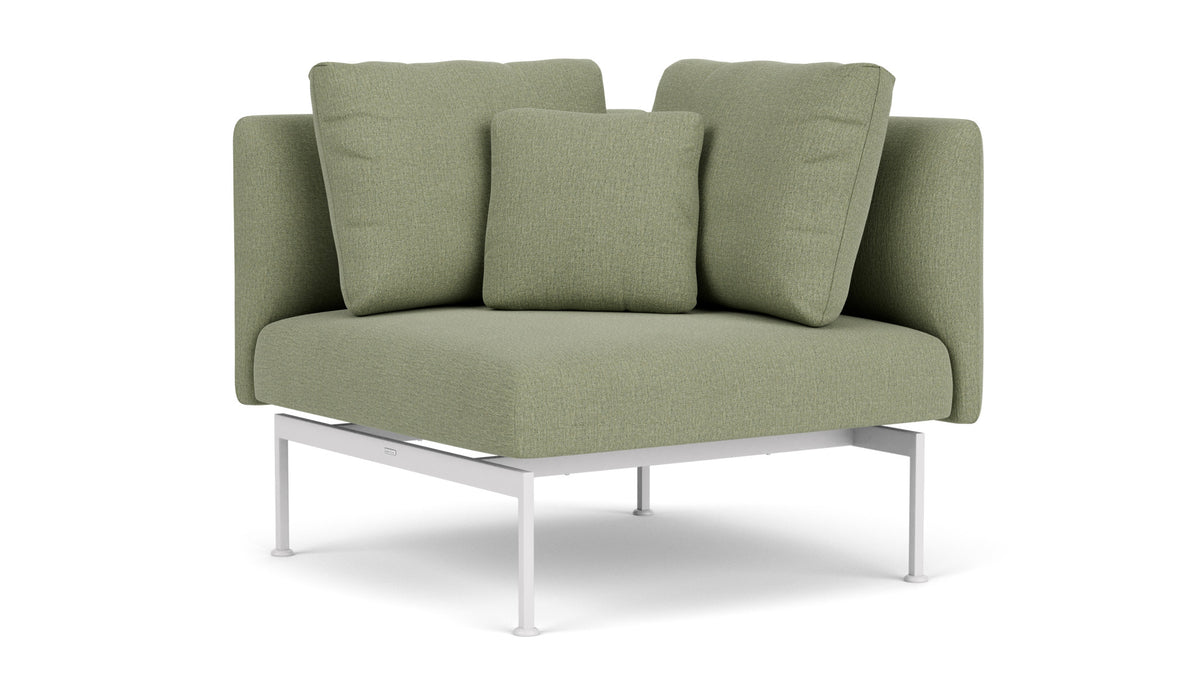 Barlow Tyrie Layout Deep Seating Corner Seat - avec coussins Armature Arctic White Canvas Almond 3983