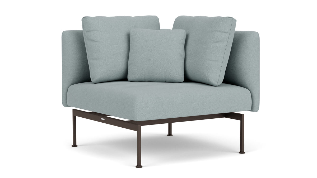 Barlow Tyrie Layout Deep Seating Corner Seat - avec coussins Armature Forge Grey Frosty Chine 10025