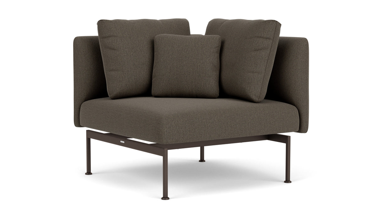 Barlow Tyrie Layout Deep Seating Corner Seat - avec coussins Armature Forge Grey Dark Taupe 10059