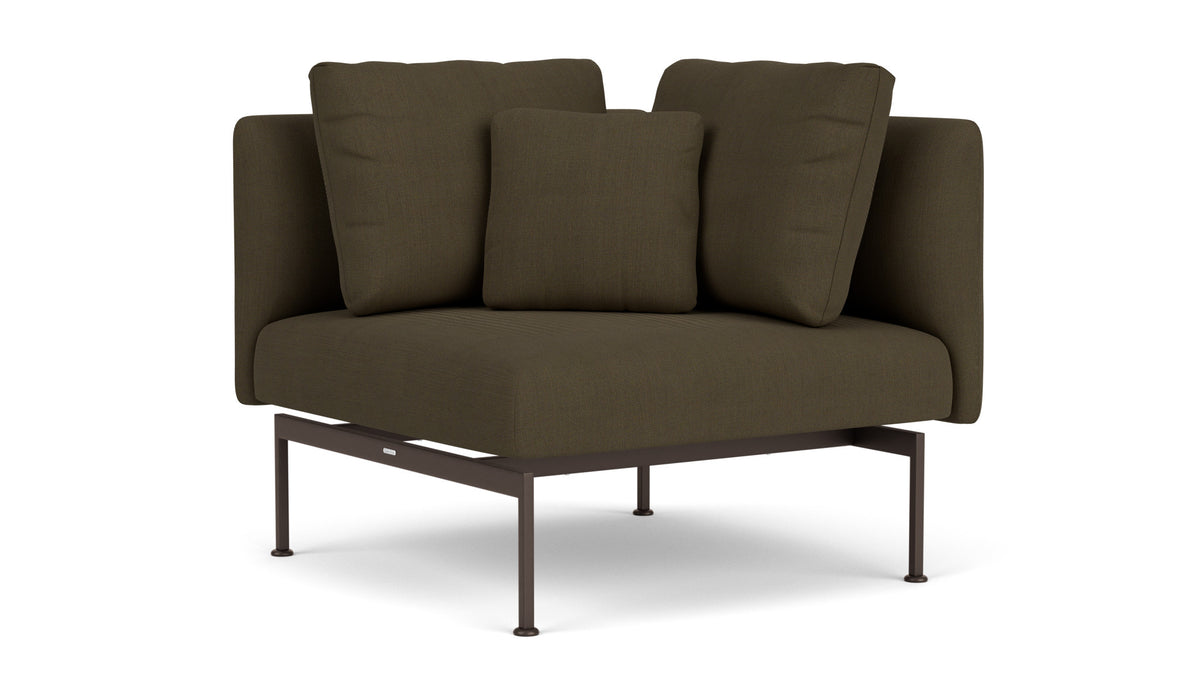 Barlow Tyrie Layout Deep Seating Corner Seat - avec coussins Armature Forge Grey Charcoal 3705