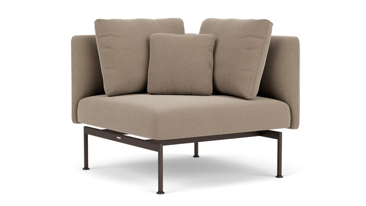 Barlow Tyrie Layout Deep Seating Corner Seat - avec coussins Armature Forge Grey Taupe 3729