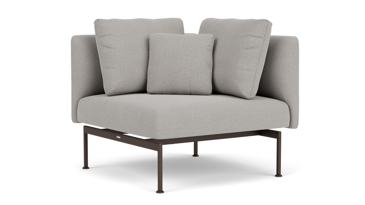 Barlow Tyrie Layout Deep Seating Corner Seat - avec coussins Armature Forge Grey Lead Chine 3756