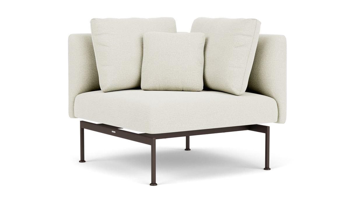 Barlow Tyrie Layout Deep Seating Corner Seat - avec coussins Armature Forge Grey Marble 3966