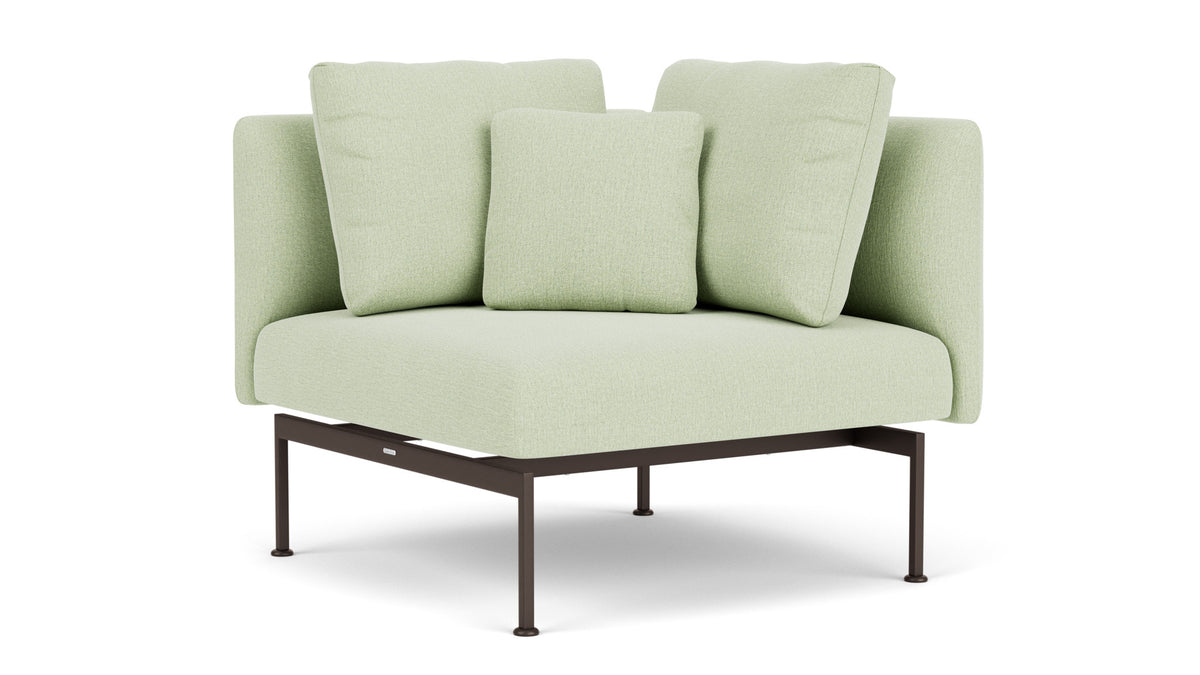 Barlow Tyrie Layout Deep Seating Corner Seat - avec coussins Armature Forge Grey Mint 3967