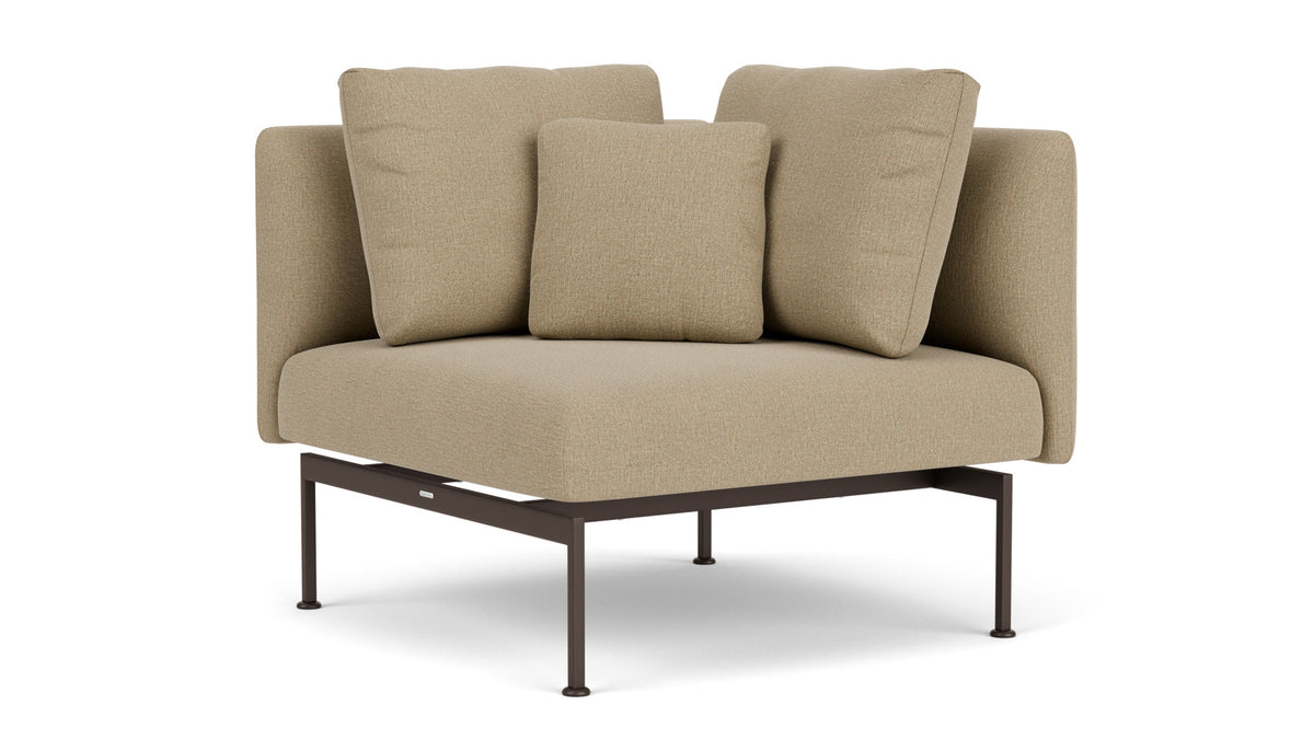 Barlow Tyrie Layout Deep Seating Corner Seat - avec coussins Armature Forge Grey Heather Beige 5476
