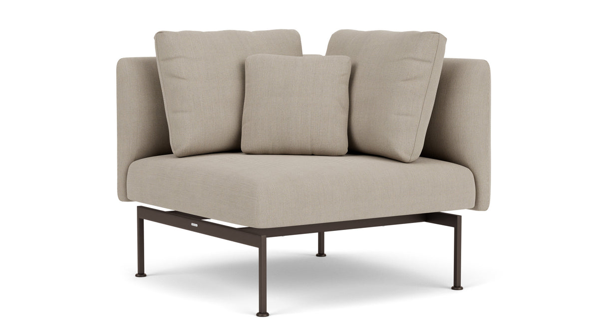 Barlow Tyrie Layout Deep Seating Corner Seat - avec coussins Armature Forge Grey Stone 3988