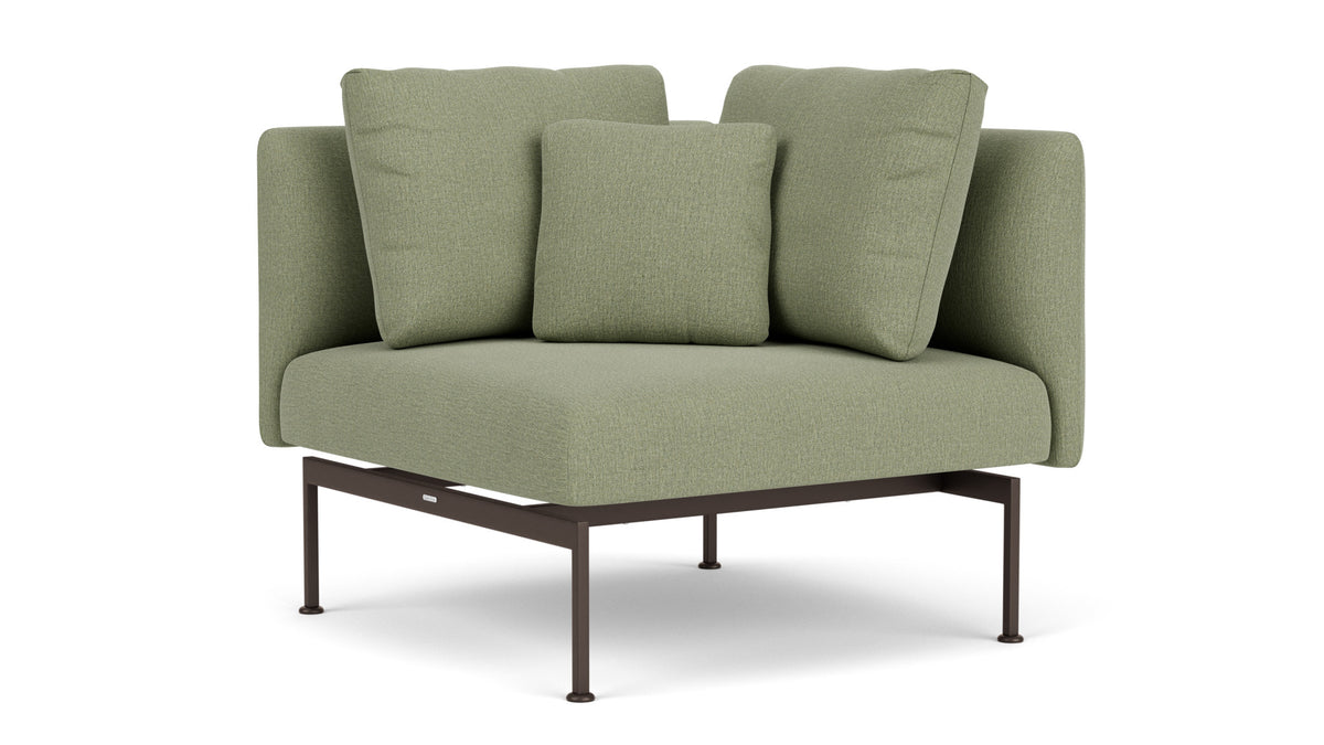 Barlow Tyrie Layout Deep Seating Corner Seat - avec coussins Armature Forge Grey Canvas Almond 3983