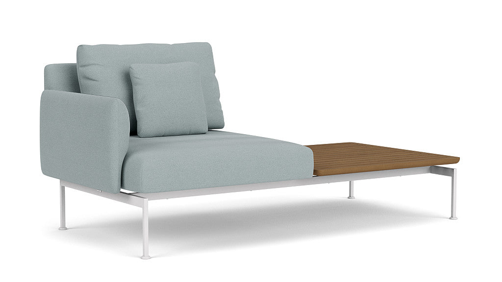 Barlow Tyrie Layout Deep Seating Solo Set - avec coussins Armature Arctic White Frosty Chine 10025