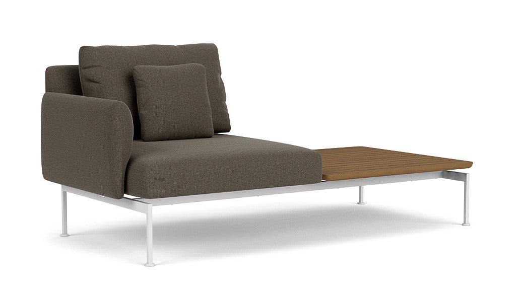 Barlow Tyrie Layout Deep Seating Solo Set - avec coussins Armature Arctic White Dark Taupe 10059