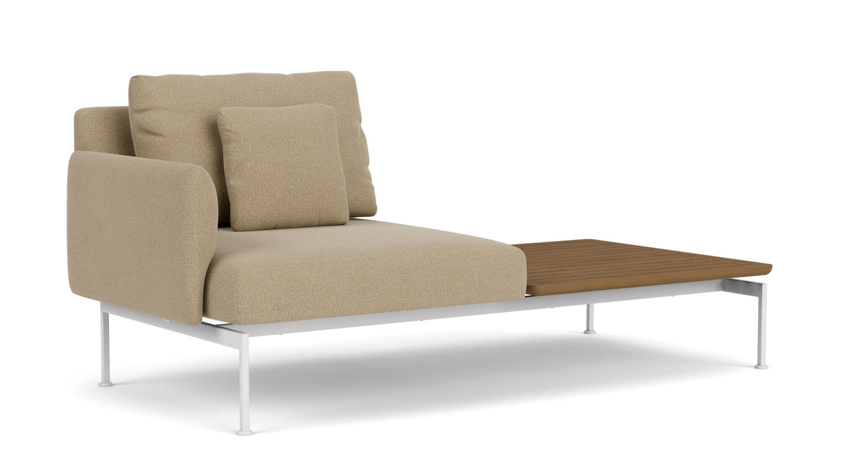 Barlow Tyrie Layout Deep Seating Solo Set - avec coussins Armature Arctic White Heather Beige 5476