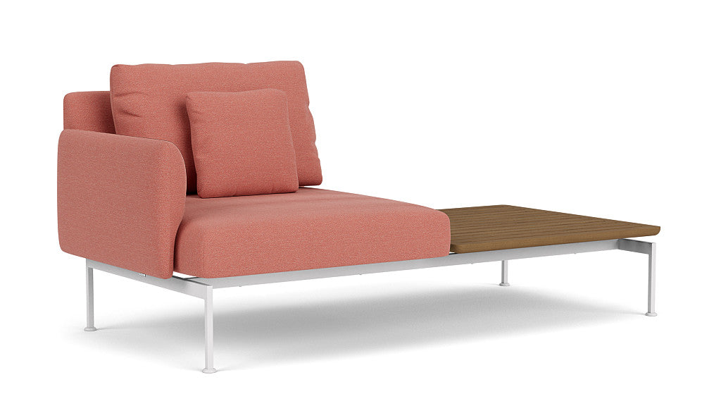 Barlow Tyrie Layout Deep Seating Solo Set - avec coussins Armature Arctic White Natte Flamingo 10234