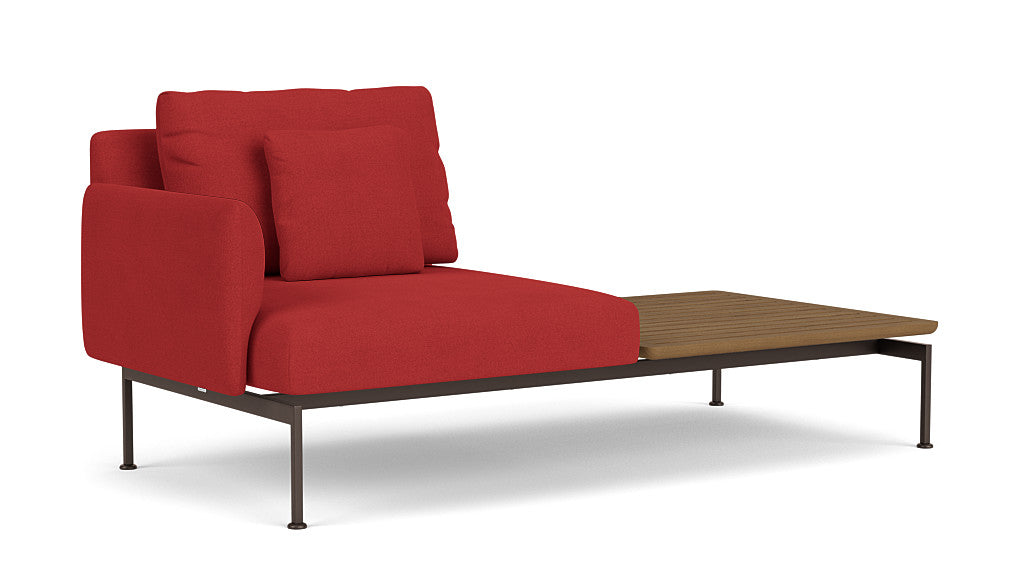 Barlow Tyrie Layout Deep Seating Solo Set - avec coussins Armature Forge Grey Paris Red 3728