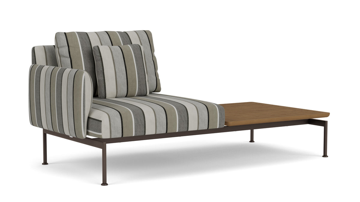 Barlow Tyrie Layout Deep Seating Solo Set - avec coussins Armature Forge Grey Quadri Grey 3778