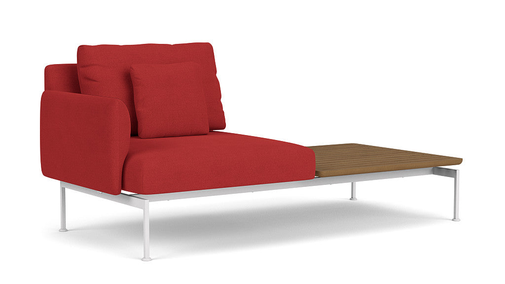 Barlow Tyrie Layout Deep Seating Solo Set - avec coussins Armature Arctic White Paris Red 3728