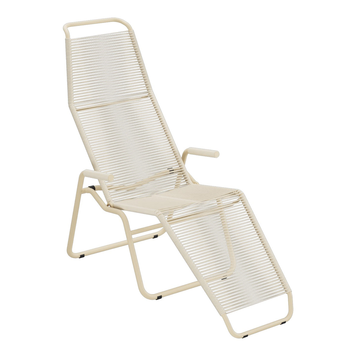 Schaffner Brissago Chaise longue Spaghetti – Sable pastel 15 / Marron Pastel 83