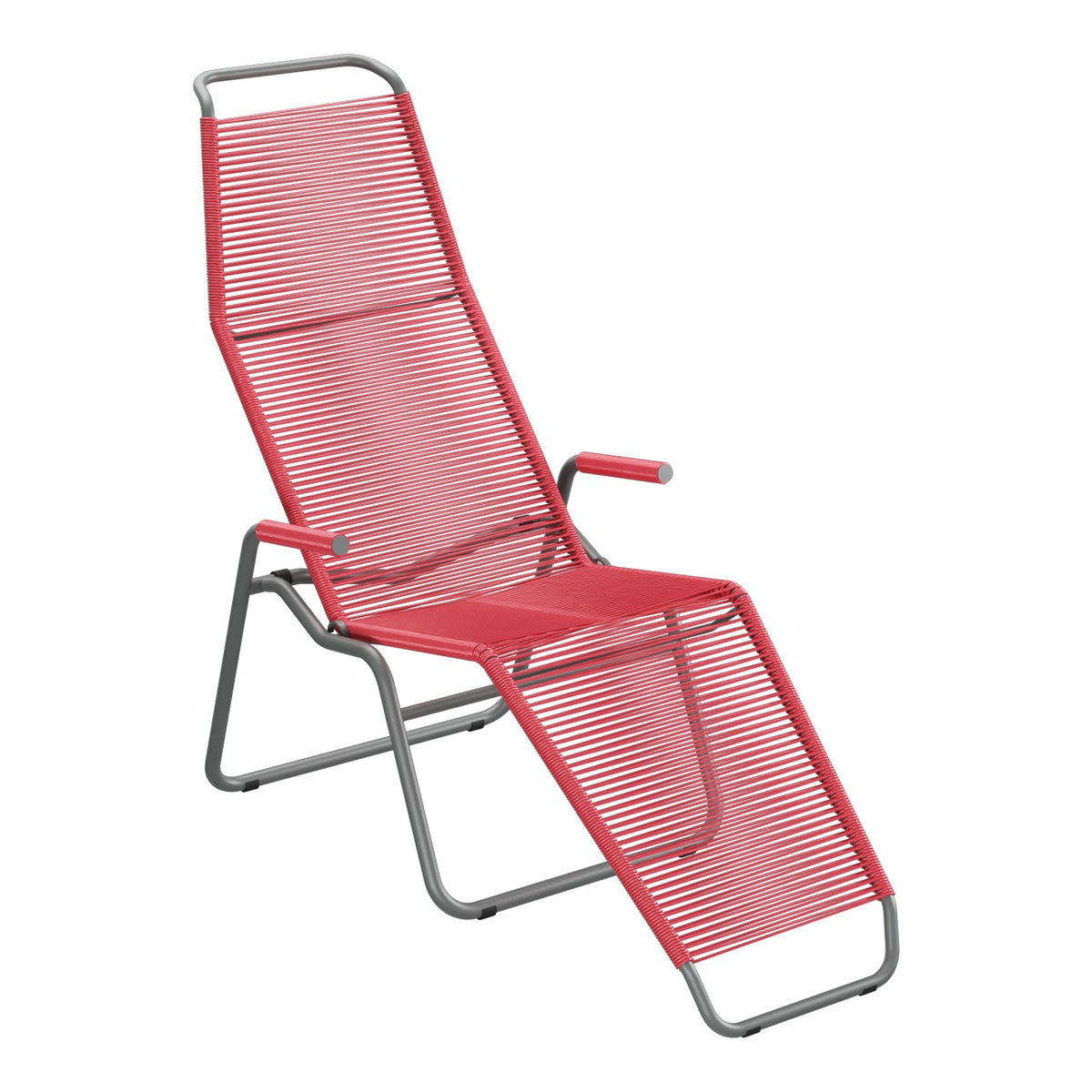 Schaffner Brissago Chaise longue Spaghetti – Rouge Érable 33 / Graphite 73