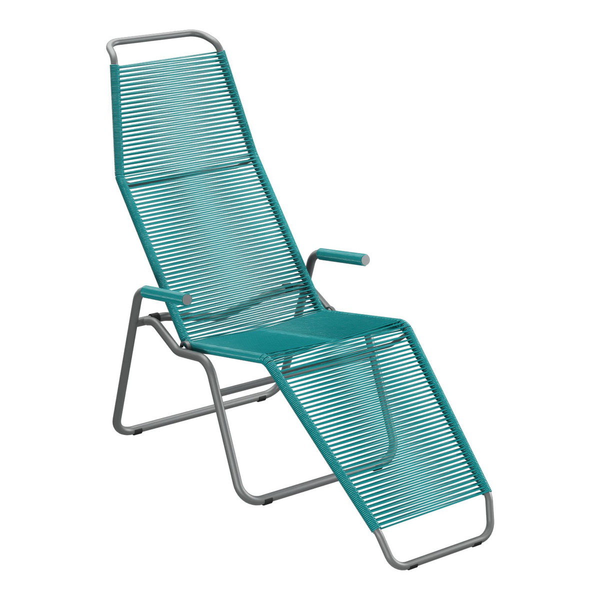Schaffner Brissago Chaise longue Spaghetti – Bleu Kali 56 / Graphite 73