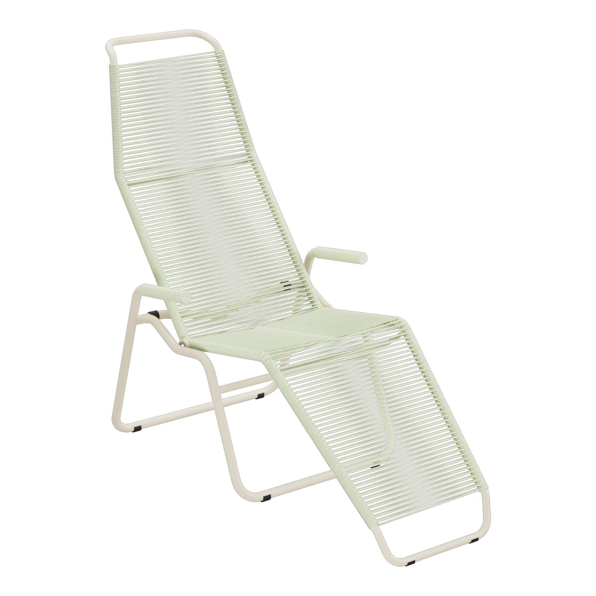 Schaffner Brissago Chaise longue Spaghetti – Vert pastel 64 / Sable Pastel 15