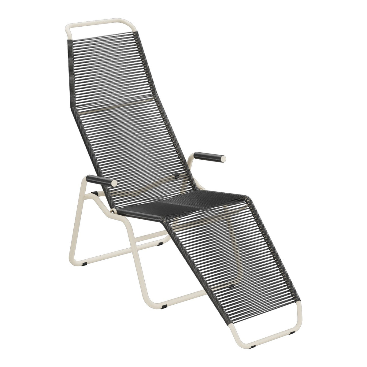 Schaffner Brissago Chaise longue Spaghetti – Anthracite 77 / Sable Pastel 15