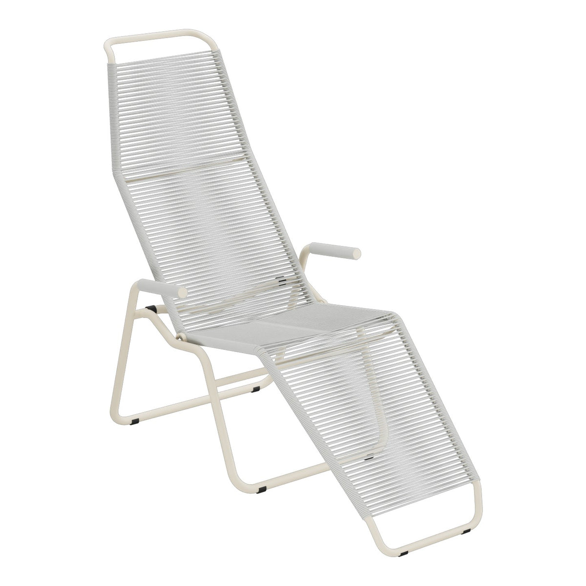 Schaffner Brissago Chaise longue Spaghetti – Gris Argent 78 / Sable Pastel 15