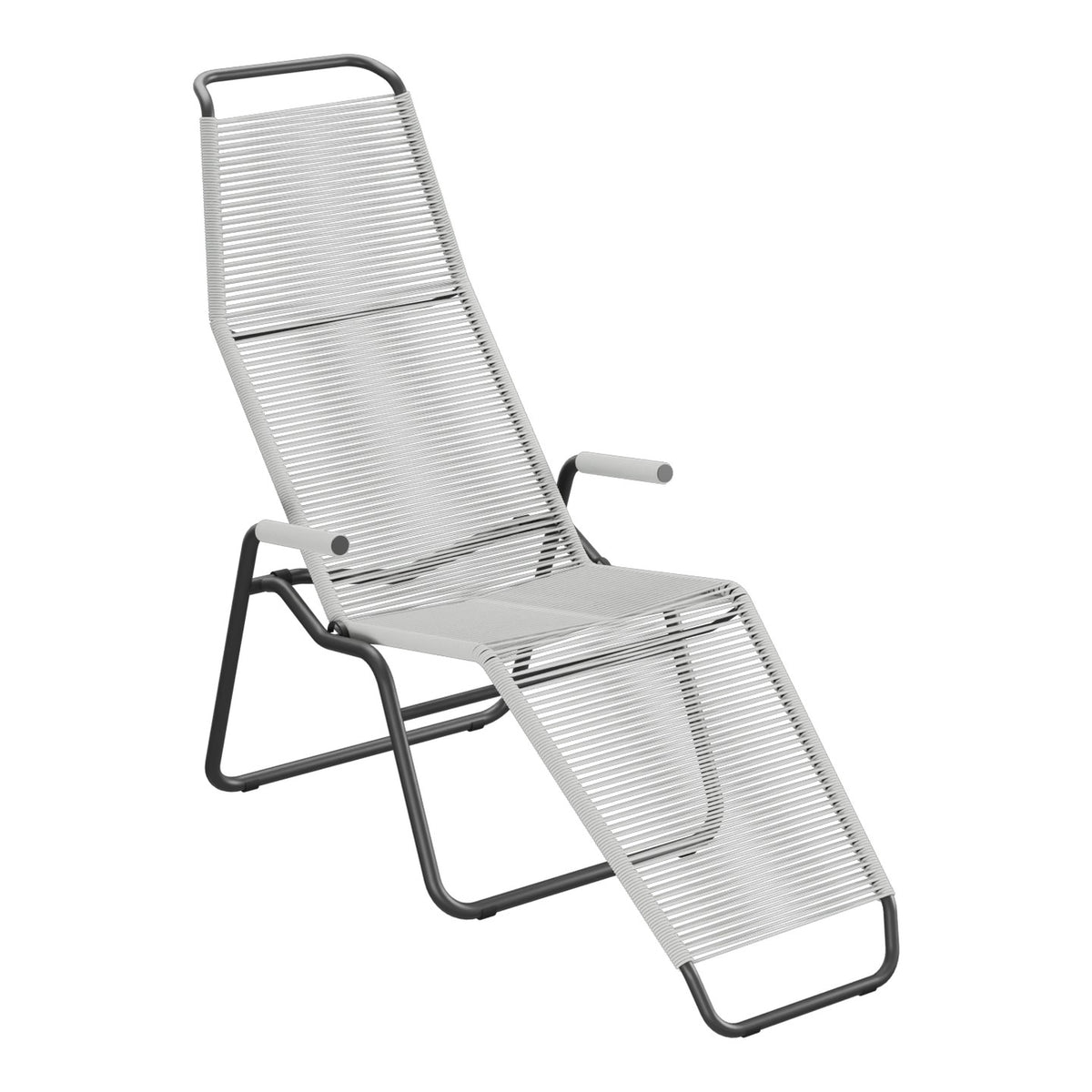 Schaffner Brissago Chaise longue Spaghetti – Gris Argent 78 / Anthracite 77
