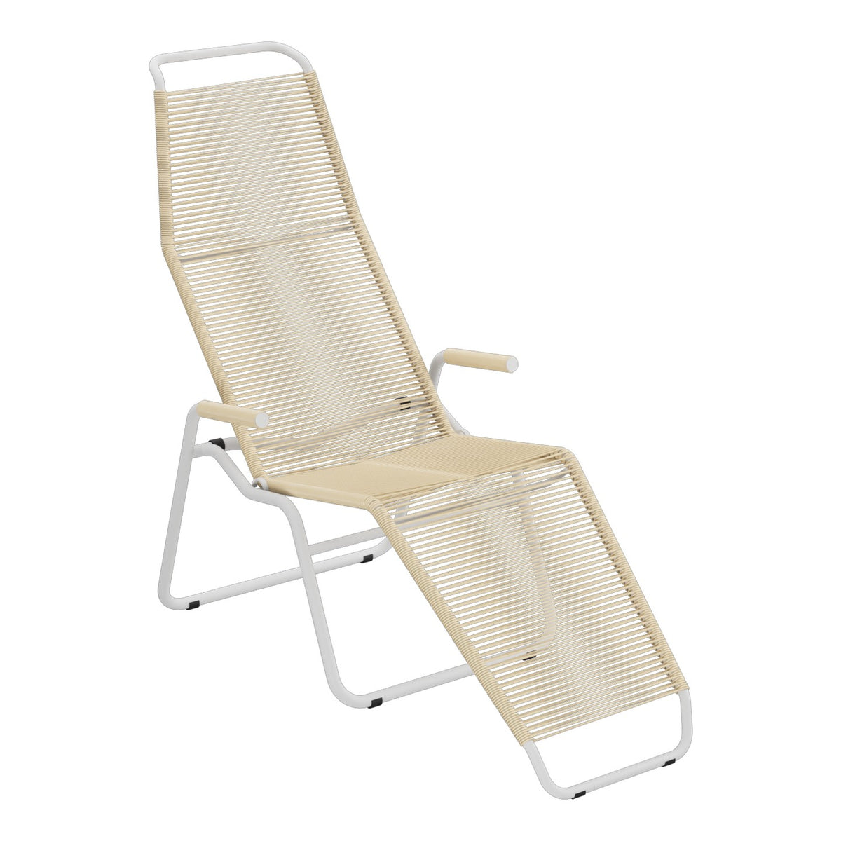Schaffner Brissago Chaise longue Spaghetti – Marron Pastel 83 / Gris Argent 78