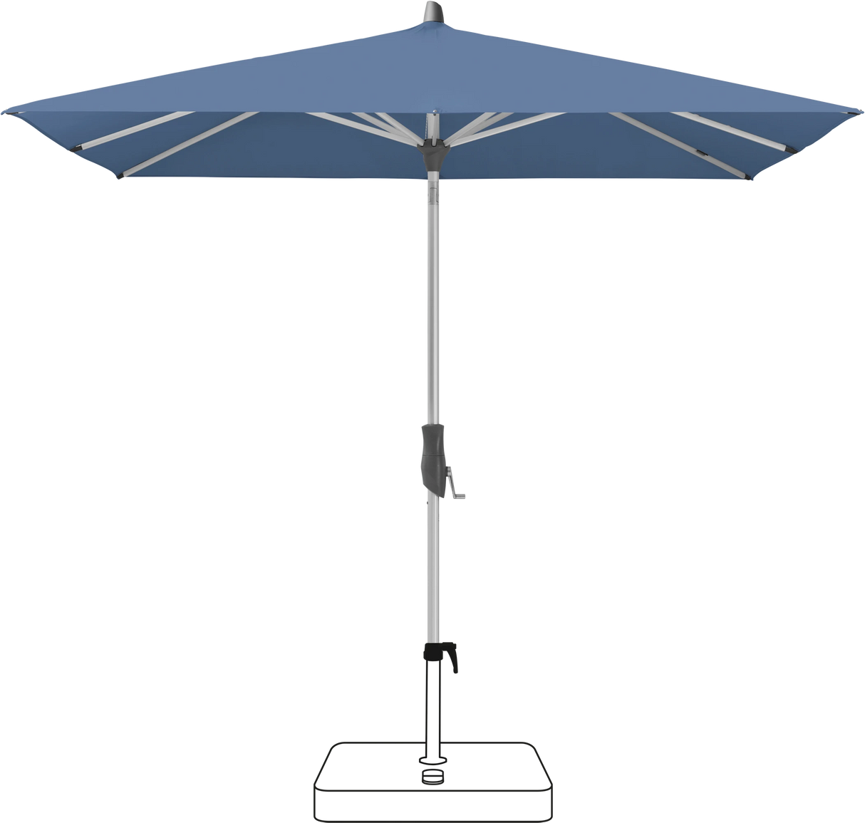 Glatz Parasol ALU-TWIST carre Qualite 4 418 Cobalt