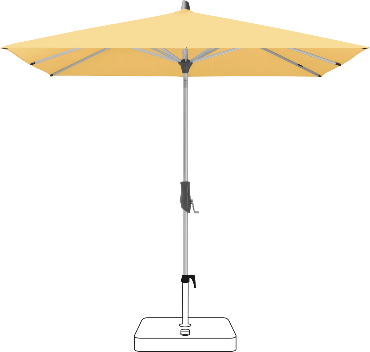 Glatz Parasol ALU-TWIST carre Qualite 4 438 Straw