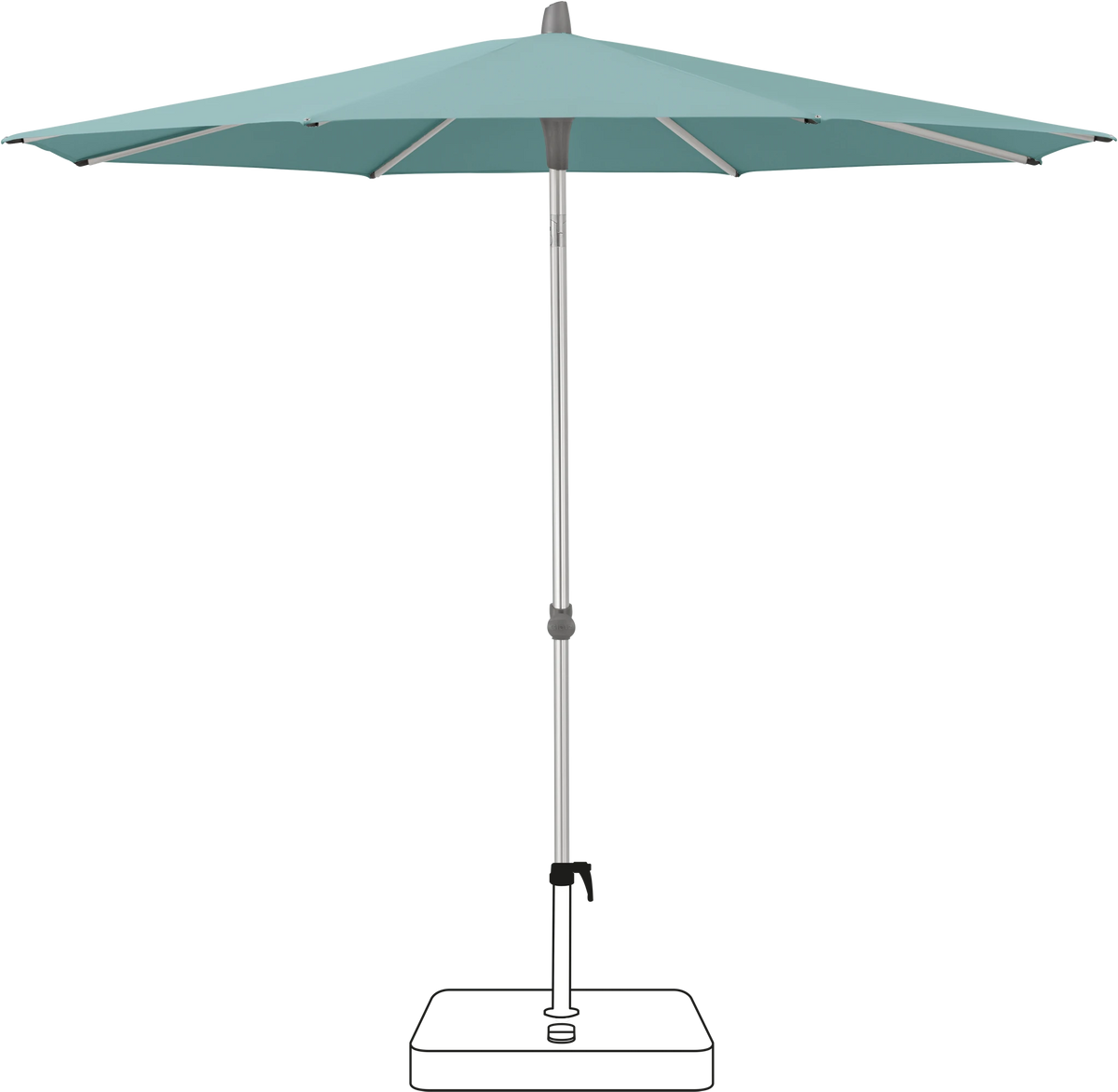 Glatz Parasol ALU-SMART rond Qualite 4 417 Ocean