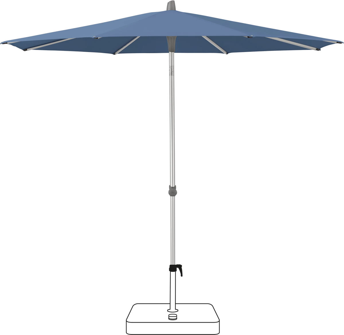 Glatz Parasol ALU-SMART rond Qualite 4 418 Cobalt