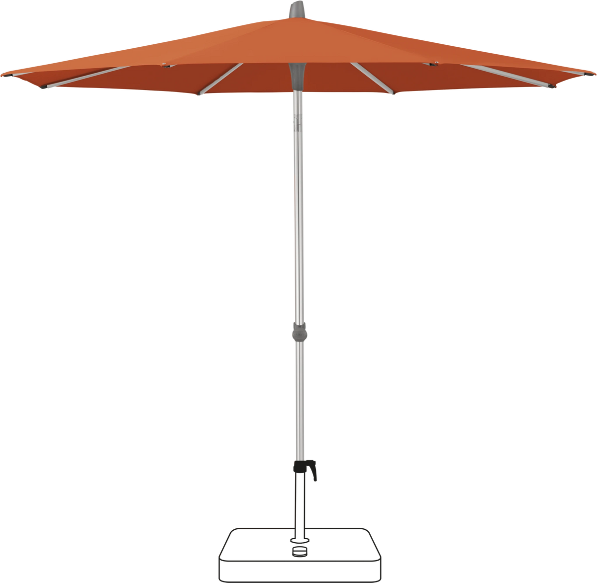 Glatz Parasol ALU-SMART rond Cat.5 513 Outback
