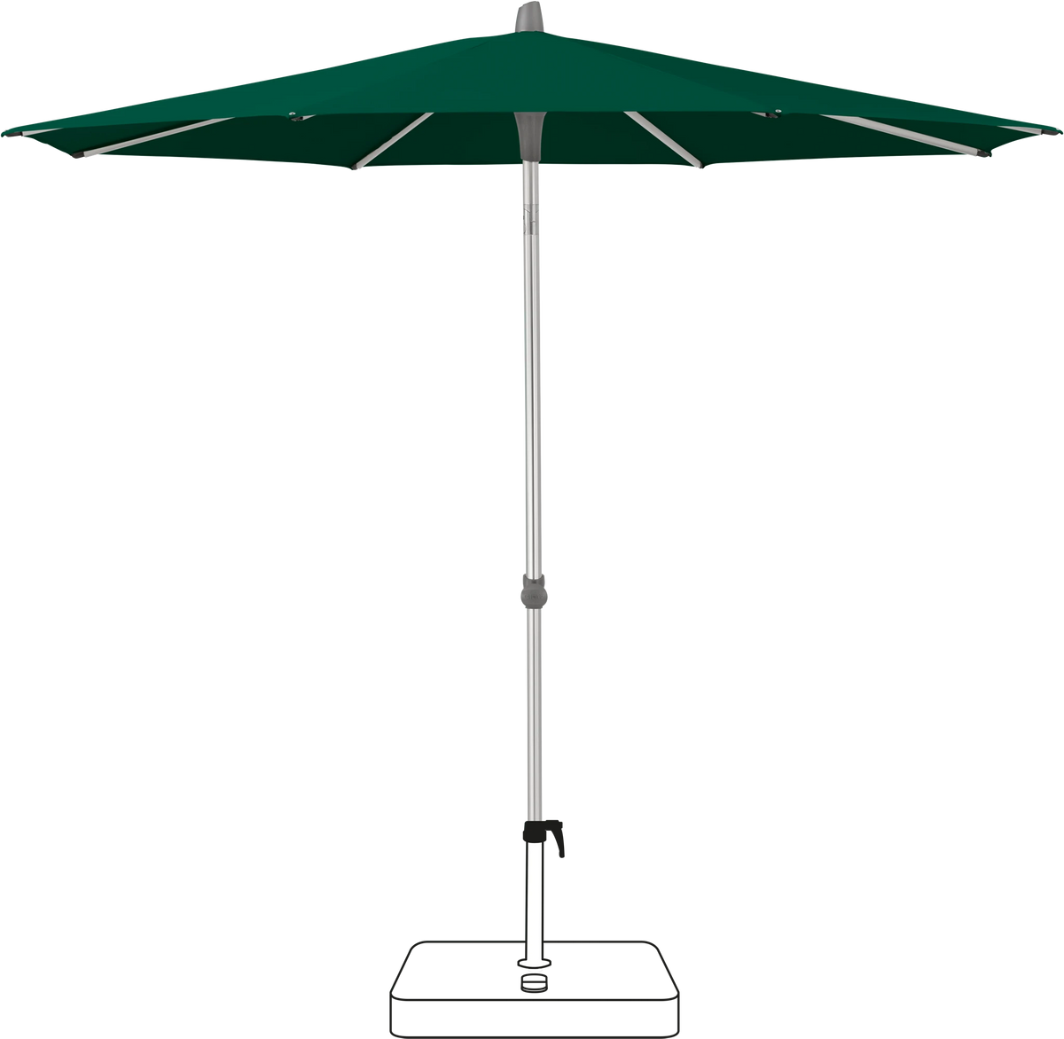 Glatz Parasol ALU-SMART rond Cat.5 521 Aloe