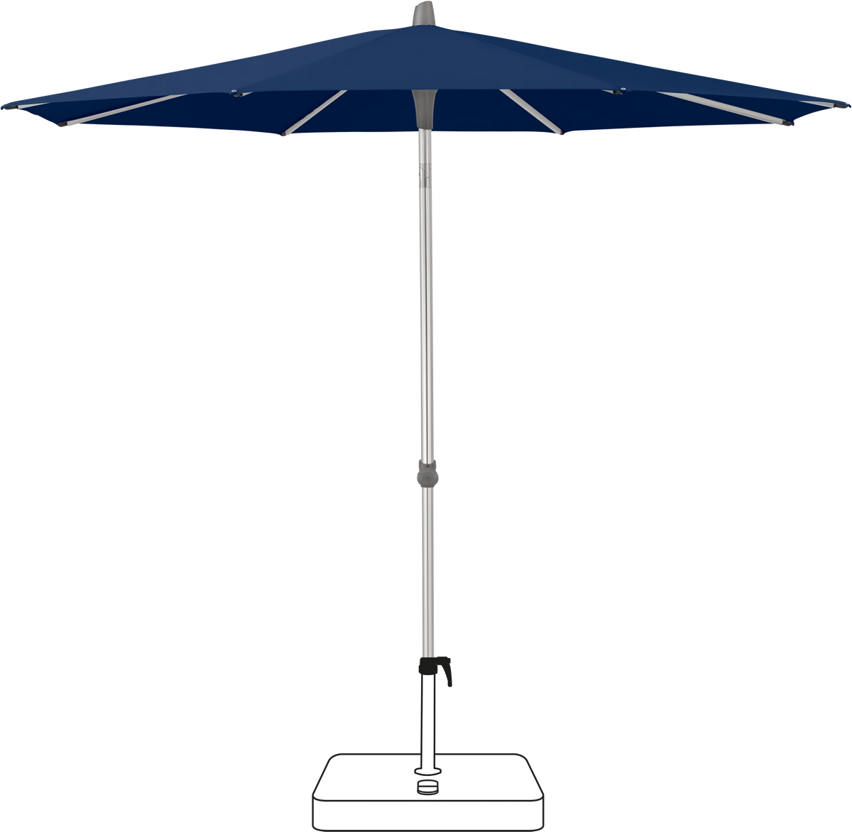 Glatz Parasol ALU-SMART rond Cat.5 530 Atlantic