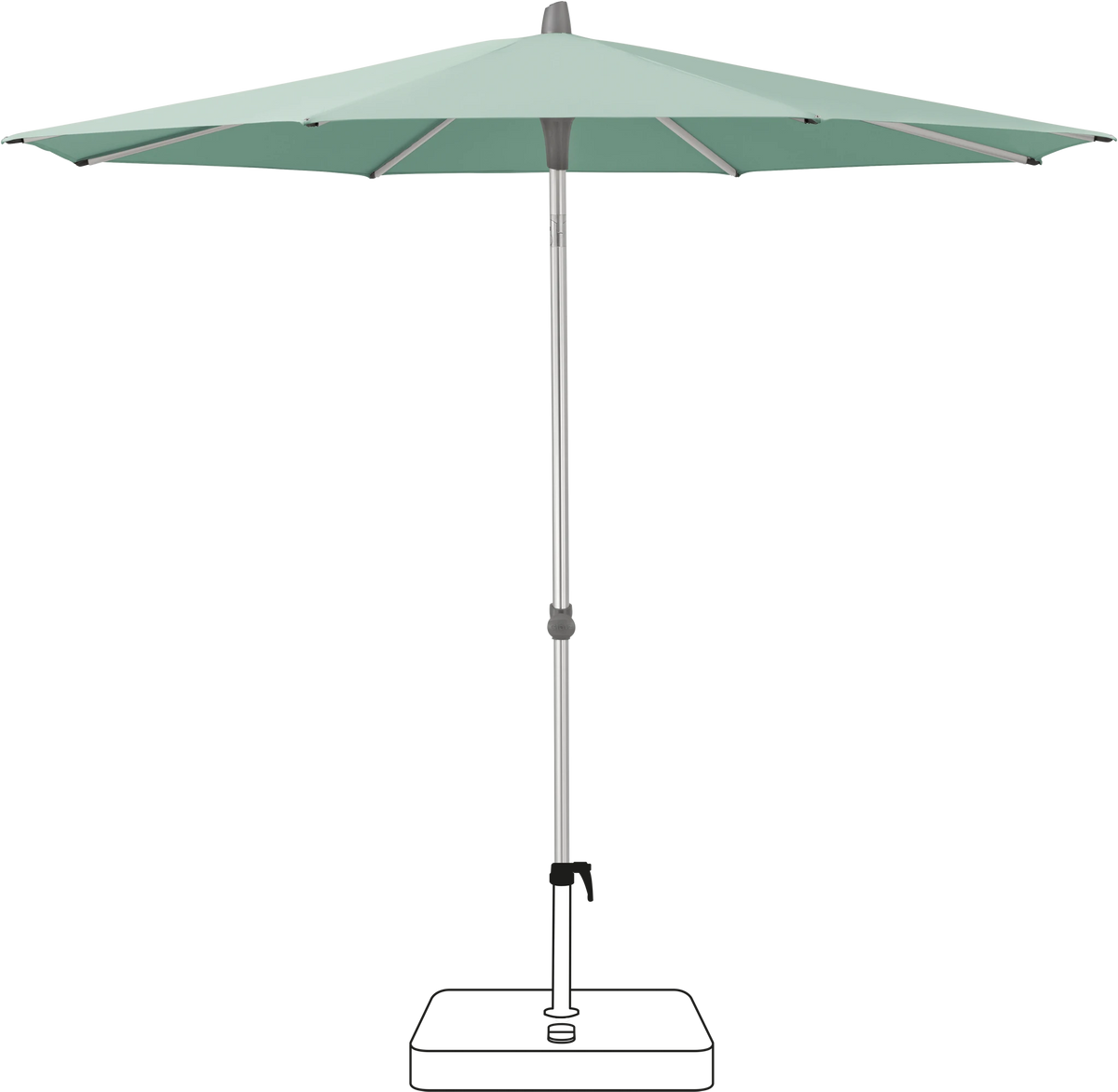 Glatz Parasol ALU-SMART rond Cat.5 581 Jade