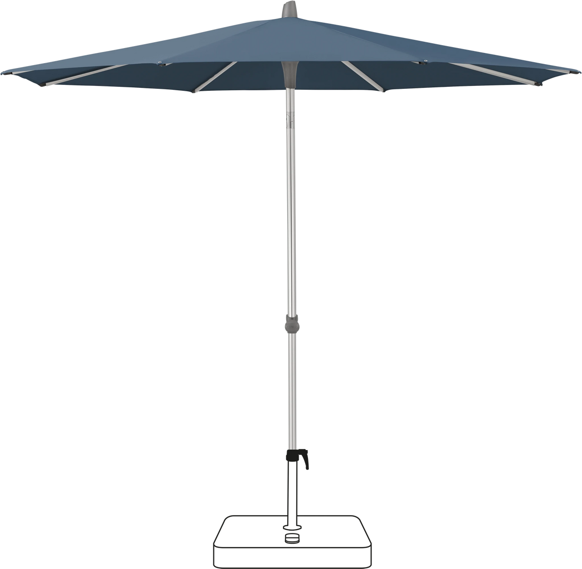Glatz Parasol ALU-SMART rond Cat.5 600 Wave