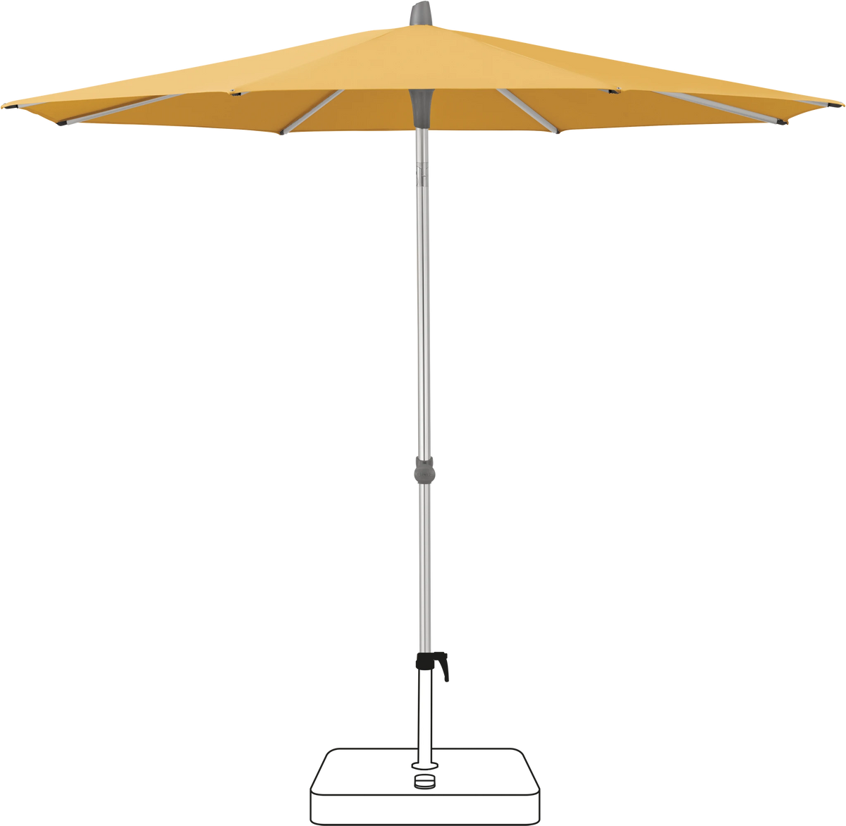 Glatz Parasol ALU-SMART rond Cat.5 617 Safran
