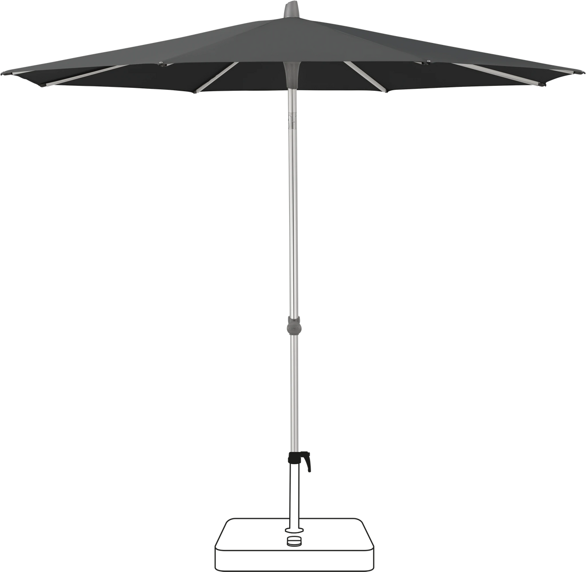 Glatz Parasol ALU-SMART rond Cat.5 669 Carbone