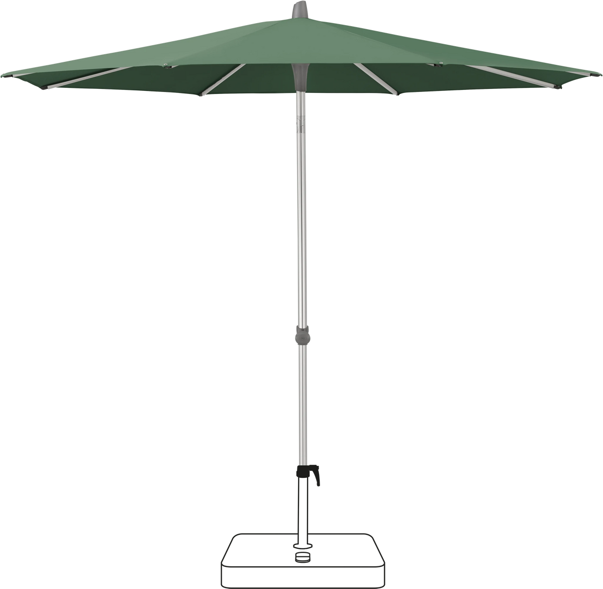 Glatz Parasol ALU-SMART rond Cat.5 677 Nile