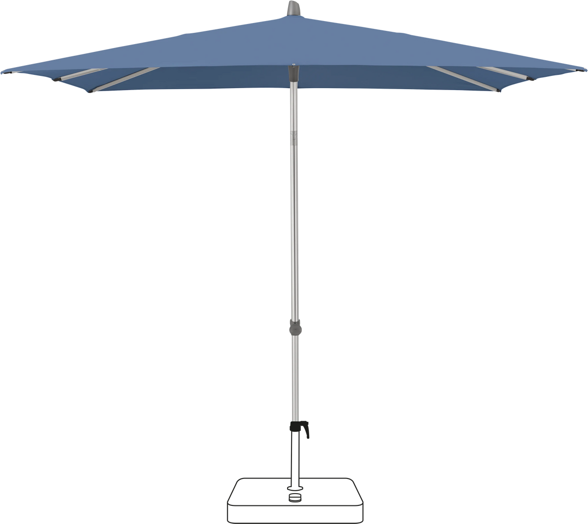 Glatz Parasol ALU-SMART carre Qualite 4 418 Cobalt