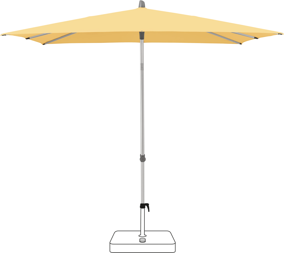 Glatz Parasol ALU-SMART carre Qualite 4 438 Straw