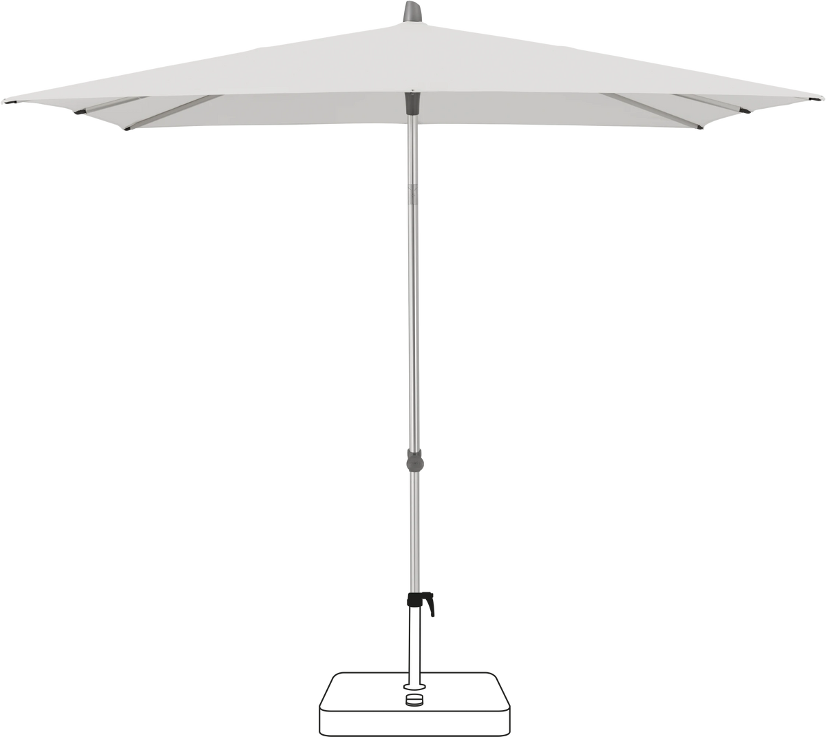 Glatz Parasol ALU-SMART carre Cat.5 556 Alabaster