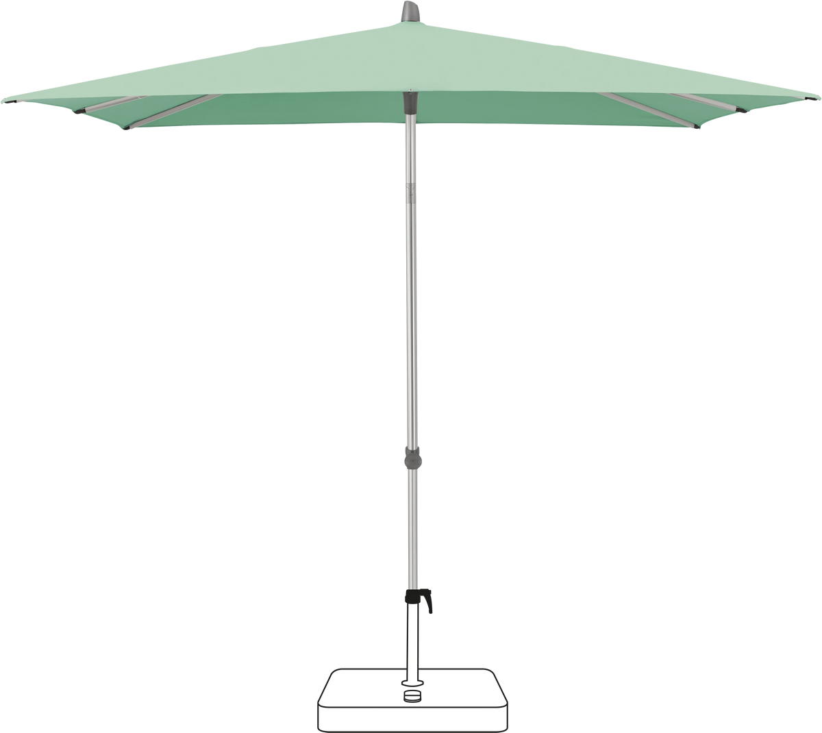 Glatz Parasol ALU-SMART carre Cat.5 581 Jade