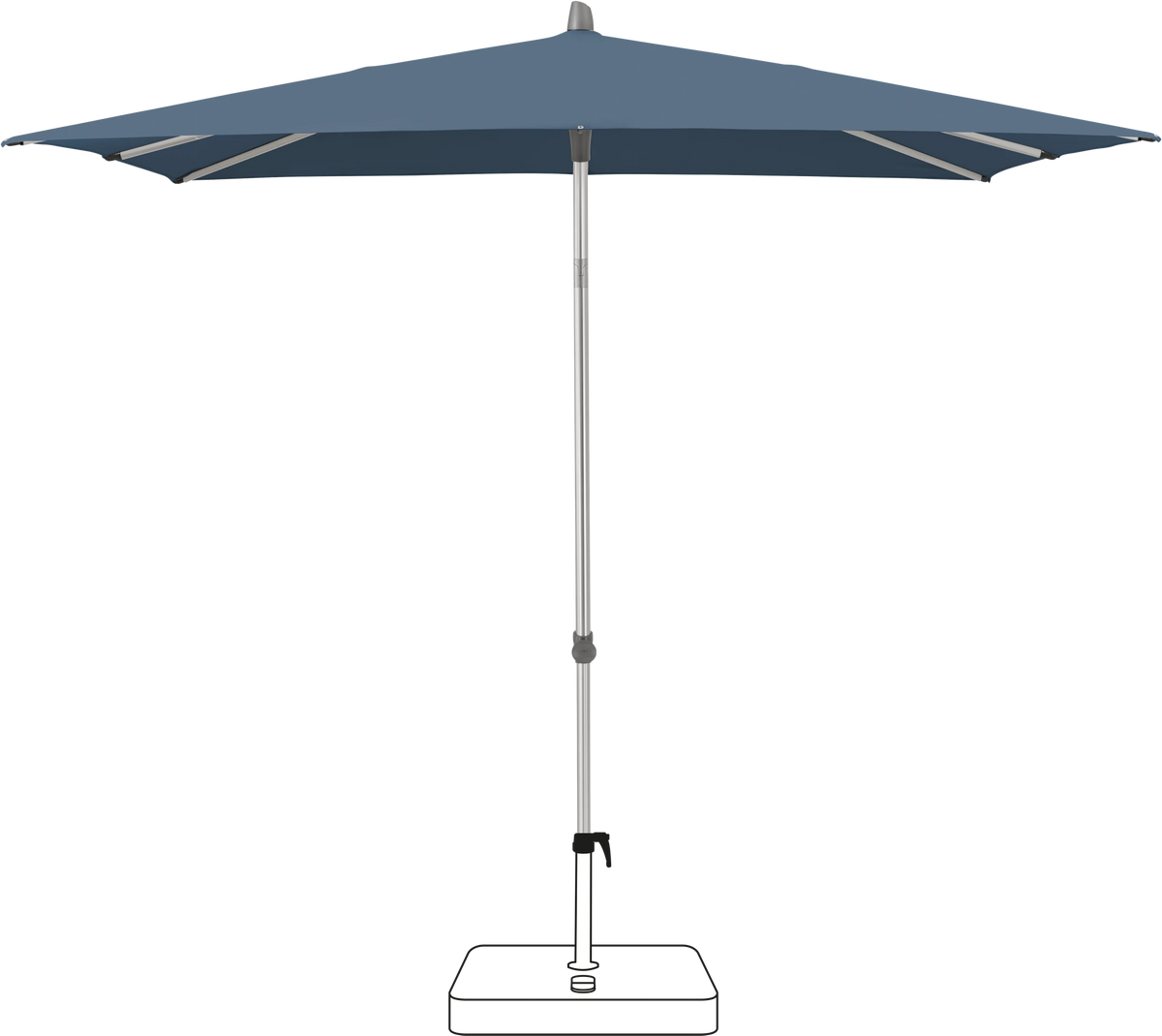 Glatz Parasol ALU-SMART carre Cat.5 600 Wave