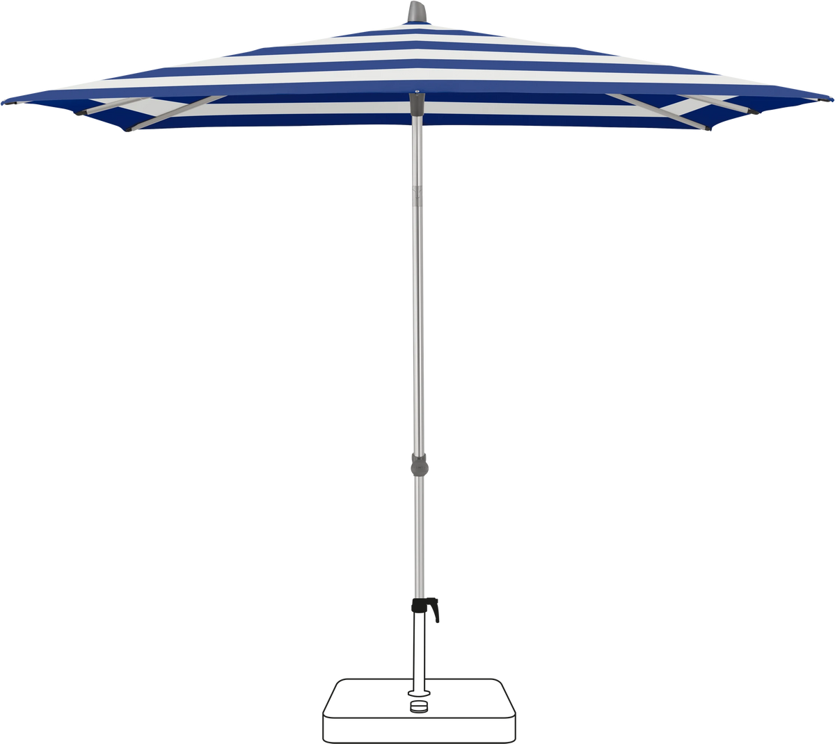 Glatz Parasol ALU-SMART carre Cat.5 602 Blue Stripe