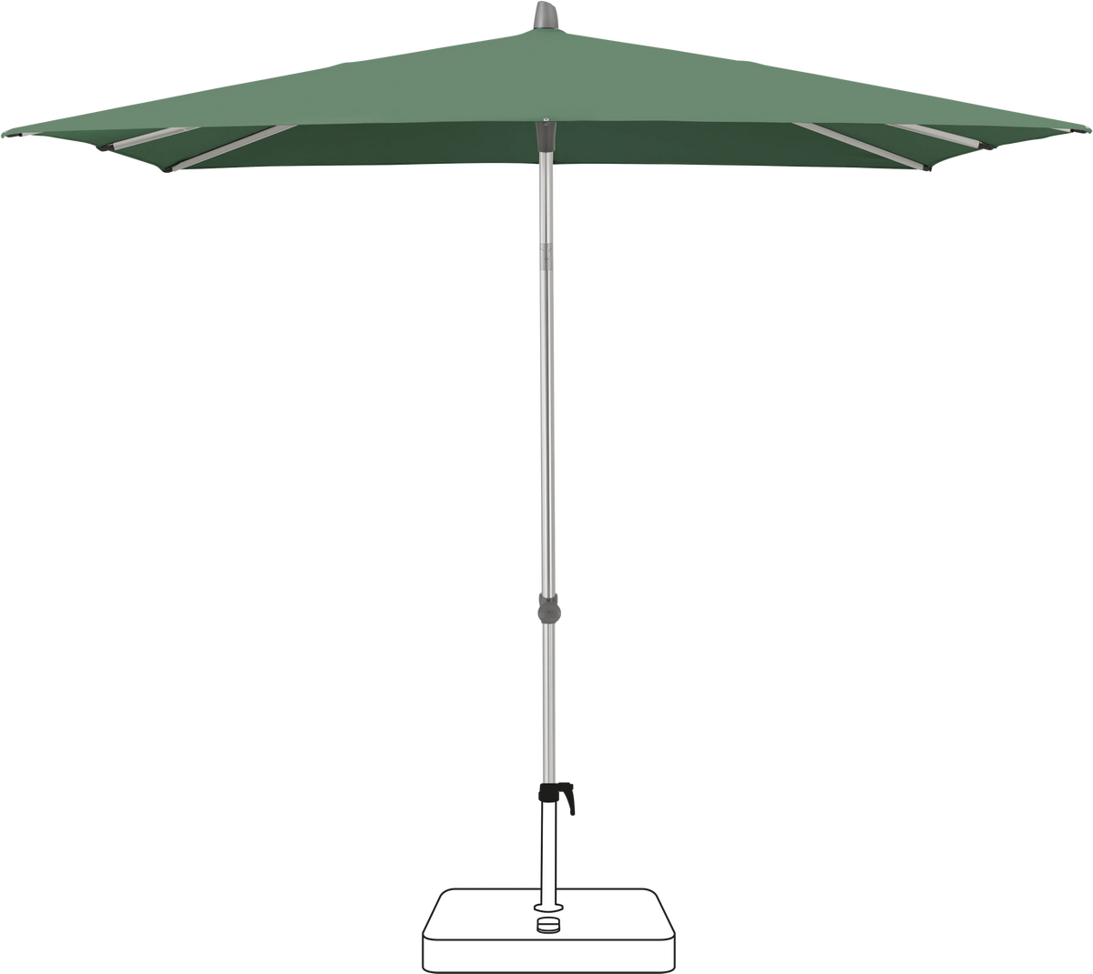Glatz Parasol ALU-SMART carre Cat.5 677 Nile