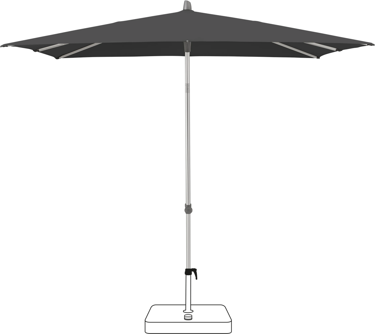 Glatz Parasol ALU-SMART carre Cat.5 809 Midnight