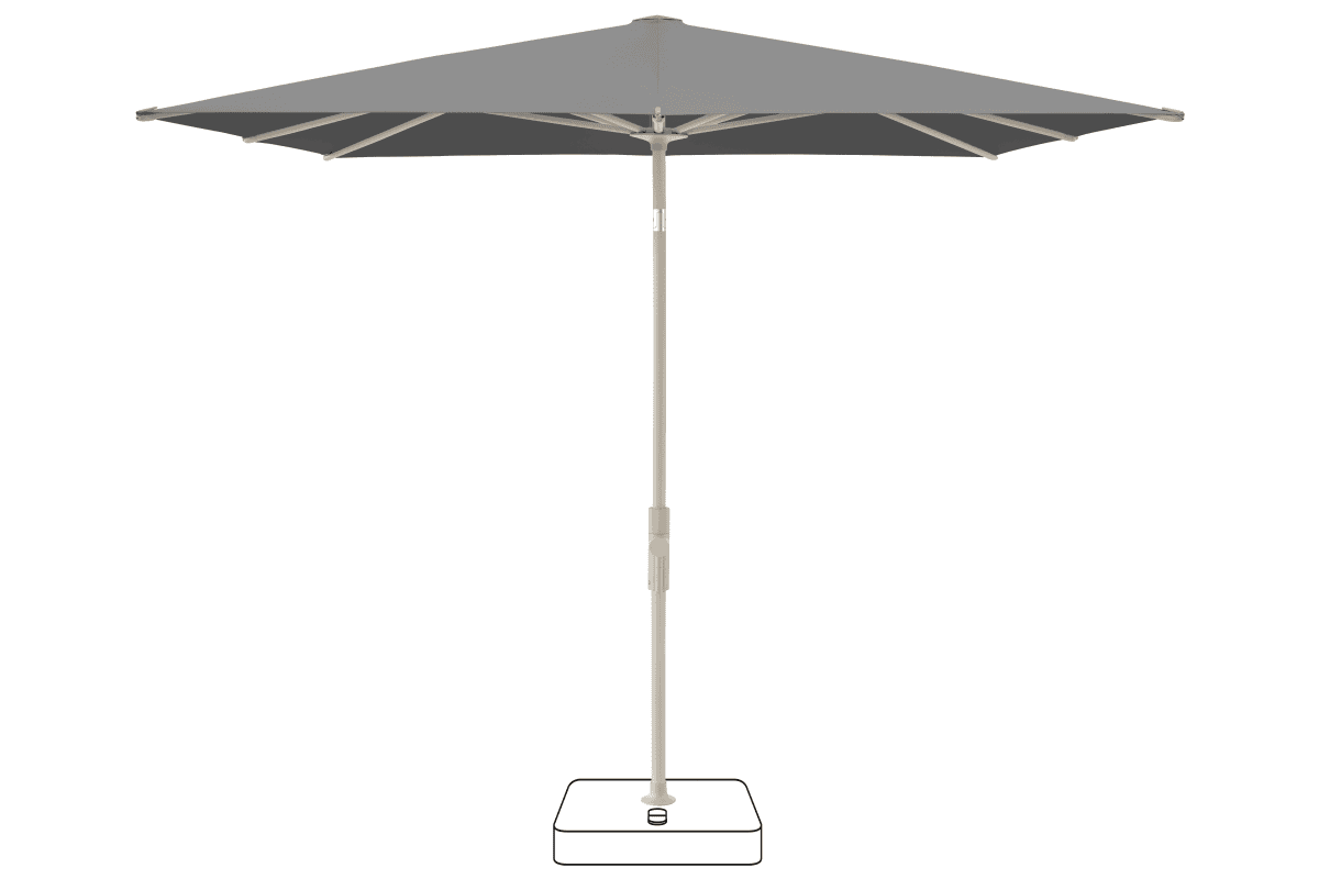 Glatz Parasol VITA Torna carre Cat.5 502 Thunder Gris soie