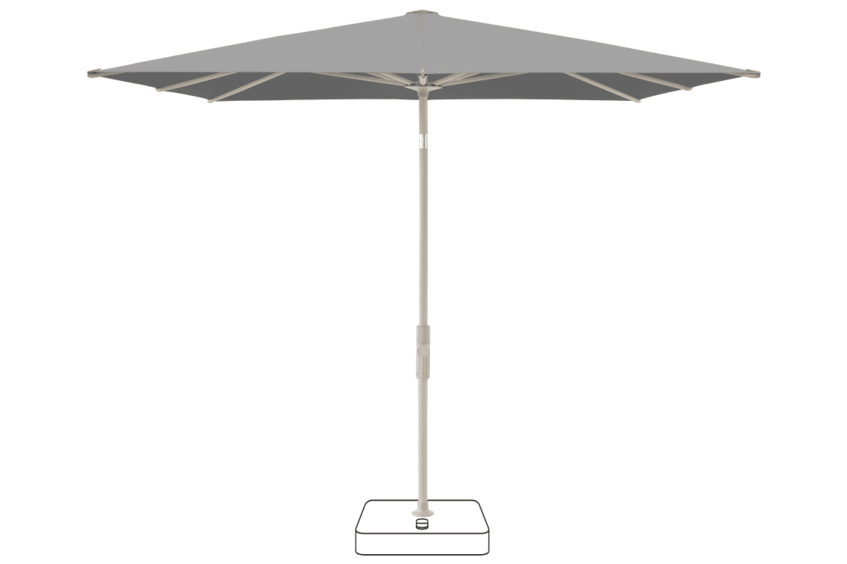 Glatz Parasol VITA Torna carre Cat.5 509 Slate Gris soie